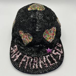 San Francisco All Sequin Black Baseball Cap Rare Vintage One Of A Kind New Cond